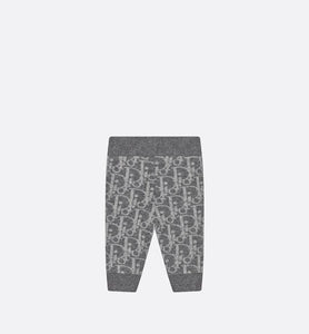 Baby Track Pants • Deep Gray and Gray Dior Oblique Wool and Cashmere-Blend Knit Jacquard