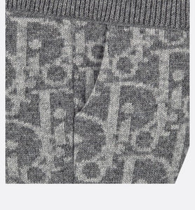 Baby Track Pants • Deep Gray and Gray Dior Oblique Wool and Cashmere-Blend Knit Jacquard