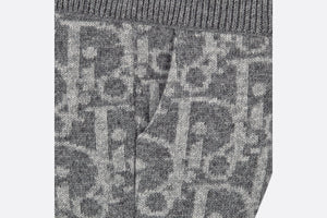 Baby Track Pants • Deep Gray and Gray Dior Oblique Wool and Cashmere-Blend Knit Jacquard