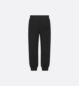Kid's Track Pants • Black Cotton Fleece