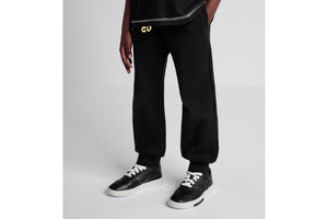 Kid's Track Pants • Black Cotton Fleece