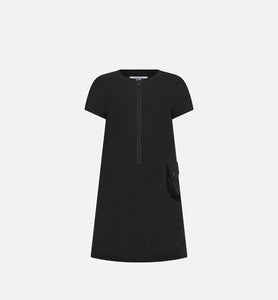 Kid's A-Line Dress • Black Water-Repellent Technical Fabric