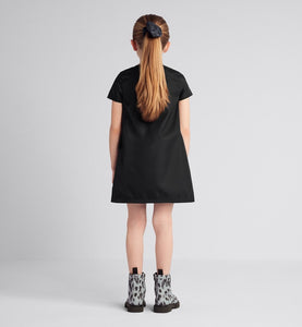 Kid's A-Line Dress • Black Water-Repellent Technical Fabric
