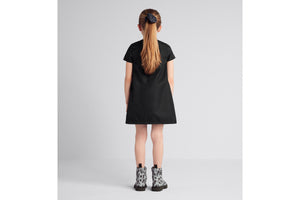 Kid's A-Line Dress • Black Water-Repellent Technical Fabric