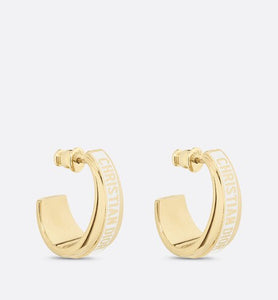 Dior Code Earrings • Gold-Finish Metal and White Lacquer