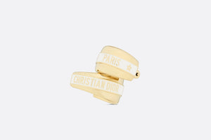 Dior Code Earrings • Gold-Finish Metal and White Lacquer