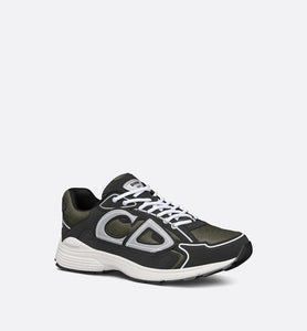 B30 Sneaker • Deep Green Mesh and Black Technical Fabric
