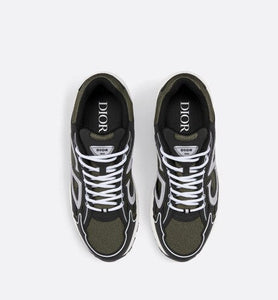 B30 Sneaker • Deep Green Mesh and Black Technical Fabric