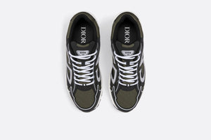 B30 Sneaker • Deep Green Mesh and Black Technical Fabric