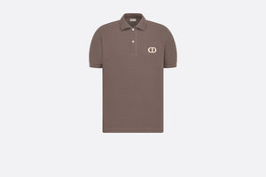 CD Icon Polo Shirt • Brown Cotton Piqué