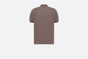 CD Icon Polo Shirt • Brown Cotton Piqué