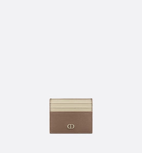 Card Holder • Khaki Grained Calfskin with CD Icon Signature