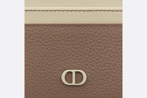 Card Holder • Khaki Grained Calfskin with CD Icon Signature
