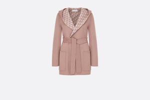 Cropped Coat with Hood and Belt • Rose Des Vents Double-Sided Wool