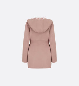 Cropped Coat with Hood and Belt • Rose Des Vents Double-Sided Wool