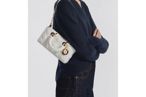 Small Lady D-Joy Bag • Ultramatte Black Cannage Calfskin