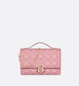 Miss Dior Top Handle Bag • Melocoton Pink Cannage Lambskin