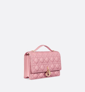 Miss Dior Top Handle Bag • Melocoton Pink Cannage Lambskin