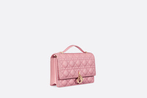Miss Dior Top Handle Bag • Melocoton Pink Cannage Lambskin