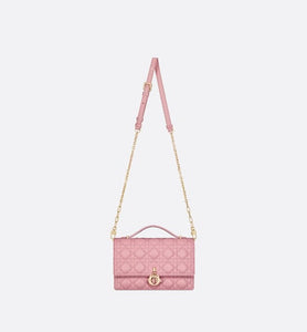 Miss Dior Top Handle Bag • Melocoton Pink Cannage Lambskin