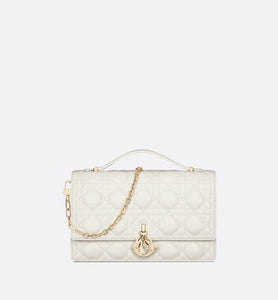 Miss Dior Top Handle Bag • Latte Cannage Lambskin