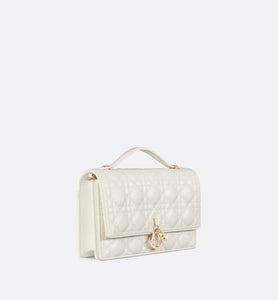 Miss Dior Top Handle Bag • Latte Cannage Lambskin