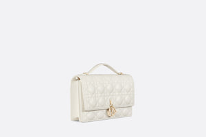 Miss Dior Top Handle Bag • Latte Cannage Lambskin