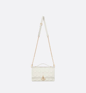 Miss Dior Top Handle Bag • Latte Cannage Lambskin