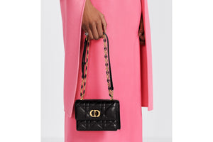 Miss Caro Mini Bag • Powder Beige Macrocannage Lambskin