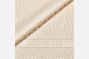 Dior Or Dior Oblique Stole • Beige Silk Blend and Metallic Thread