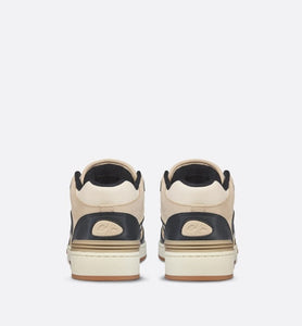 B57 Mid-Top Sneaker • Black and Cream Smooth Calfskin and Beige Suede