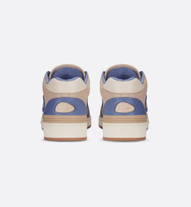 B57 Mid-Top Sneaker • Blue and Cream Smooth Calfskin and Beige Suede