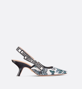 日本未入荷◆JAdior Toile de Jouy Fantastica Slingback shoes J'Adior Slingback Pump • Pastel Midnight Blue Multicolor