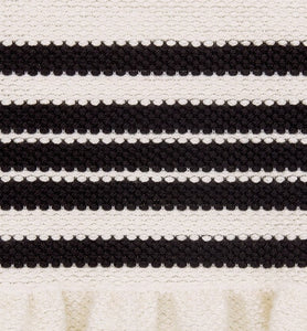 Dior Marinière Mid-Length Skirt • White and Black Cotton and Silk Knit