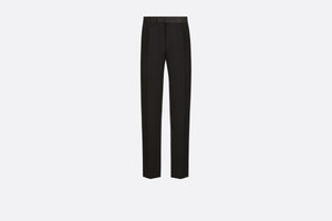 Pants with Dior Oblique Belt • Black Wool Twill