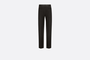 Pants with Dior Oblique Belt • Black Wool Twill