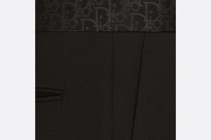 Pants with Dior Oblique Belt • Black Wool Twill
