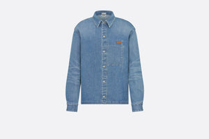 Overshirt • Blue Cotton-Blend Twill