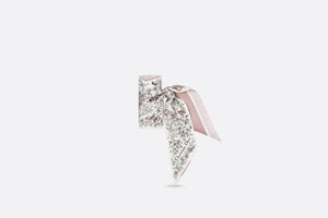 Butterfly Around the World Mitzah Scarf • White and Pastel Pink Silk Twill