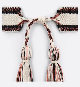 J'Adior Bracelet Set • Pastel Peyote Green and Beige Embroidery with Matte Gold-Finish Metal