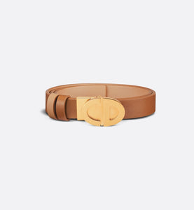 Forever Dior Reversible Belt • Golden Saddle and Biscuit Smooth Calfskin, 22 MM