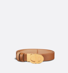 Forever Dior Reversible Belt • Golden Saddle and Biscuit Smooth Calfskin, 22 MM