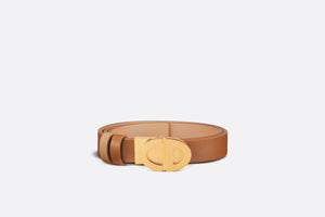 Forever Dior Reversible Belt • Golden Saddle and Biscuit Smooth Calfskin, 22 MM