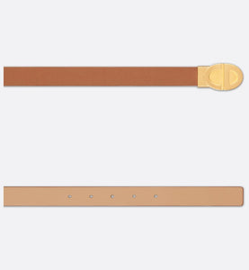 Forever Dior Reversible Belt • Golden Saddle and Biscuit Smooth Calfskin, 22 MM