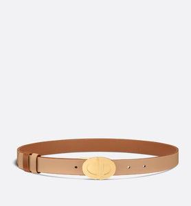 Forever Dior Reversible Belt • Golden Saddle and Biscuit Smooth Calfskin, 22 MM