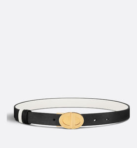 Forever Dior Reversible Belt • Black and Latte Smooth Calfskin, 22 MM