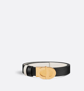 Forever Dior Reversible Belt • Black and Latte Smooth Calfskin, 22 MM