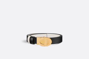 Forever Dior Reversible Belt • Black and Latte Smooth Calfskin, 22 MM
