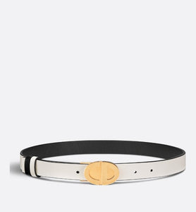 Forever Dior Reversible Belt • Black and Latte Smooth Calfskin, 22 MM