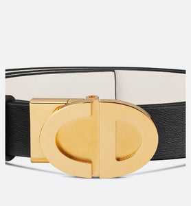 Forever Dior Reversible Belt • Black and Latte Smooth Calfskin, 22 MM